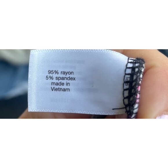 Lane Bryant Dark Floral Maxi Dress Size 18/20 Asymmetrical Hem Short Sleeve - Picture 9 of 10